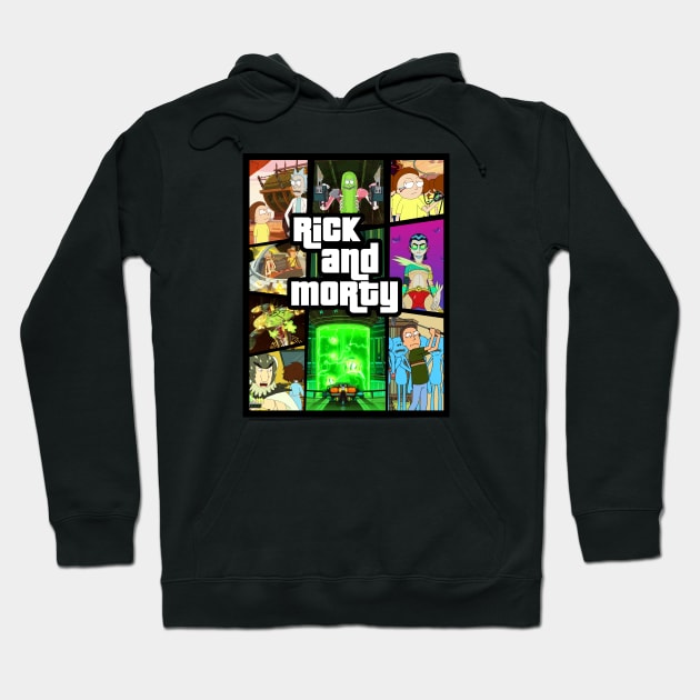 Rick And GTA Hoodie by BigOrangeShirtShop